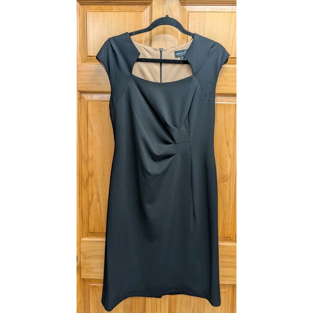 Connected Apparel Women's Size 12 Dress Black Sleeveless Bodice Lined Back Zip